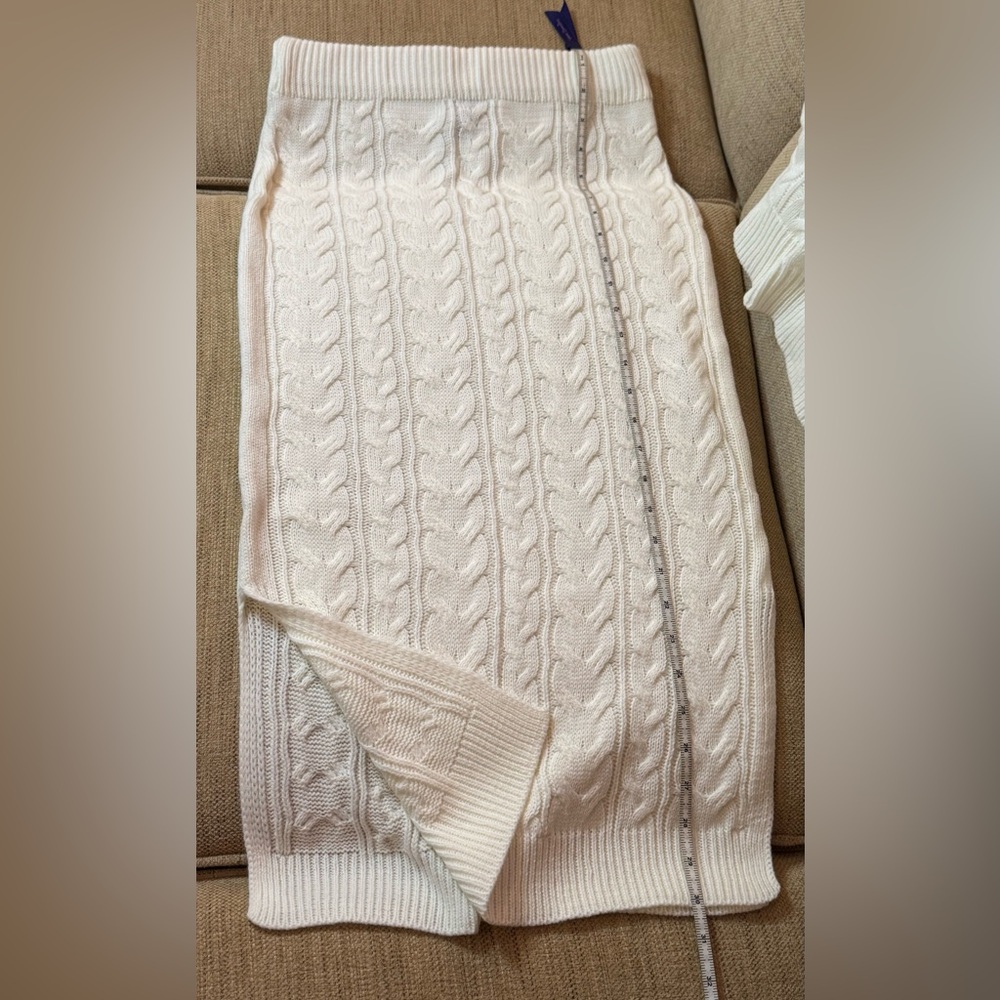NWT Cable Knit 2-Piece Winter White Sweater Set - Picture 10 of 12